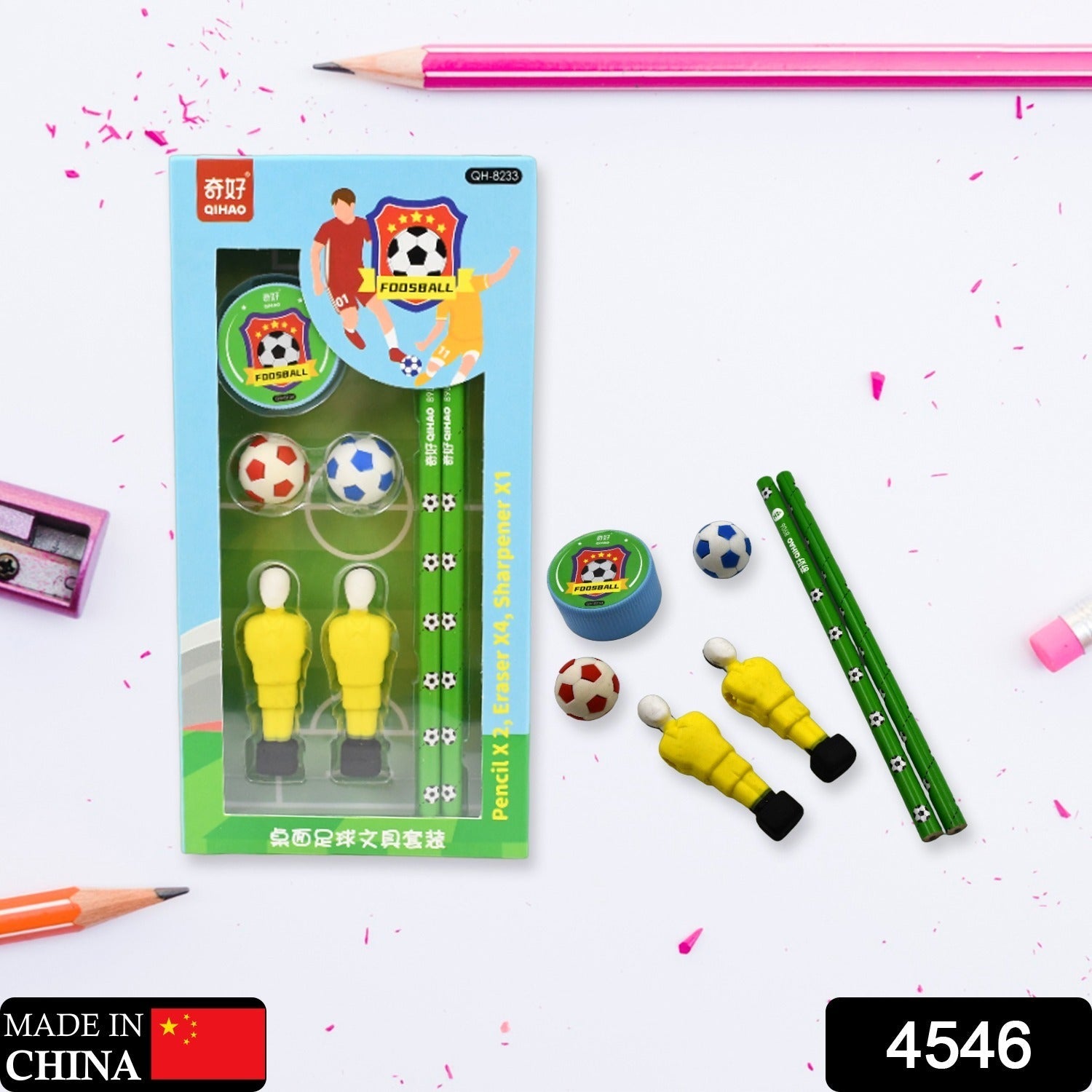Stationary Kit Football & Basketball Theme Stationary Set For Kids, Pencil, Sharpener, Eraser Set For Kids, Boys & Girls, Birthday Return Gift Stationary Set Stationary Kit Football & Basketball Theme Stationary Set For Kids, Pencil, Sharpener, Eraser Set For Kids, Boys & Girls, Birthday Return Gift Stationary Set
